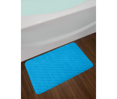 Diver and Fish Silhouettes Bath Mat