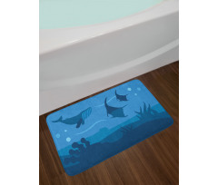 Oceanic Marine Wildlife Bath Mat