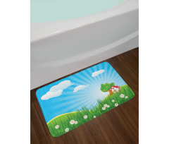 House on a Hill Bath Mat