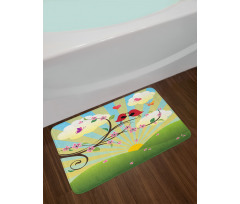 Birds on a Tree Bath Mat