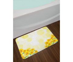 Sunflowers Blots Bath Mat