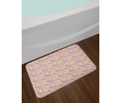 Romantic Fallen Leaves Bath Mat