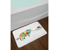 Chameleon on Branch Bath Mat