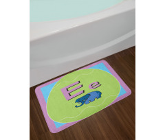 Animal and Letter E in Egg Bath Mat