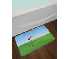 Grassy Hills Flag Bath Mat