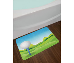 Ball and Grass Bath Mat