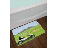 Car Field Flag Bath Mat