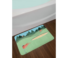 Hills Flags Woods Bath Mat