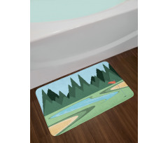 Sports Field Flag Bath Mat