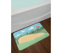 Sand Grassy Field Bath Mat