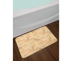 Vintage Birds Dragonflies Bath Mat