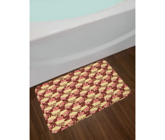 Movie and Popcorn Pattern Bath Mat