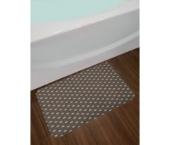 Simple Retro Flowers Bath Mat