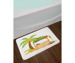 Tropical Concept Tiki Bar Fun Bath Mat