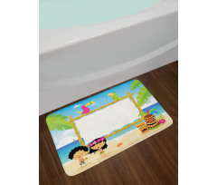 Hawaiian Children Happy Birds Bath Mat