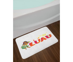 Hula Dancer with a Ukulele Bath Mat