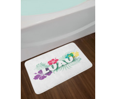 Hawaiian Party Time Petals Bath Mat