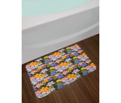 Colorful Various Flowers Bath Mat