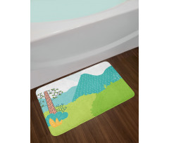 Dotted Mountains Bath Mat