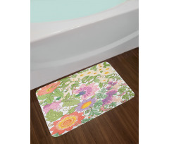 Pastel Flowers Nostalgia Bath Mat