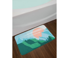 Pastel Art Landscape Bath Mat