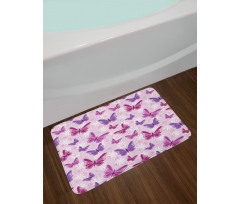 Butterflies Fairy Colors Bath Mat