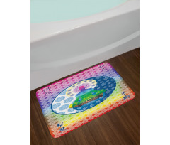 Meditation Theme Zen Art Bath Mat