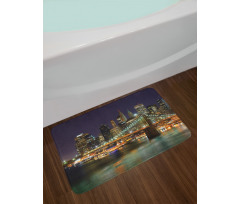 Nighttime Picturesque Bath Mat