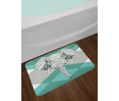 Minimalist Boho Elephant Bath Mat