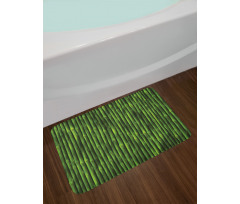 Tropical Bamboo Stems Bath Mat