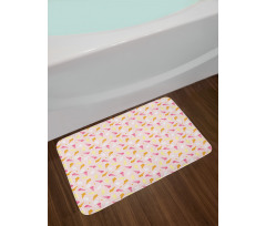 Ice Cream Cones Stars Desert Bath Mat