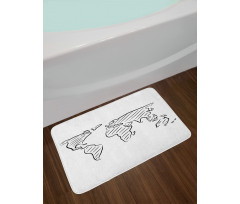 Sketch Outline Bath Mat