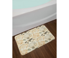 Vintage Globe Rope Bath Mat