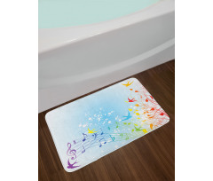 Spring Scene Flourishes Bath Mat