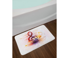 Artwork with Splashes Bath Mat