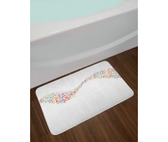 Colorful Wave Banner Bath Mat