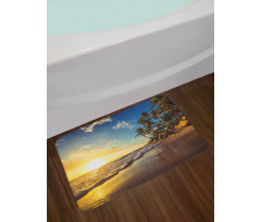 Exotic Beach Sunset Bath Mat