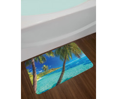 Palm Trees Sea Beach Bath Mat