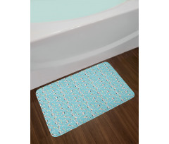 Cheerful Zebra Heart Bath Mat