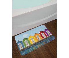 Colorful Cabins Sea Bath Mat