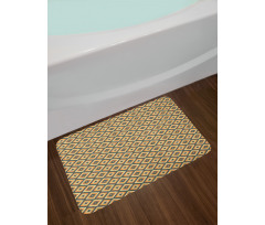 Colored Retro Shapes Art Bath Mat