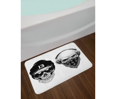 Funny Skull Band Bath Mat