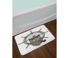 Captain Pirate Skeleton Bath Mat