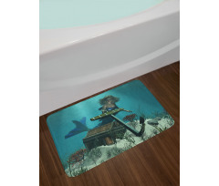 Ocean Mythical Pirate Bath Mat