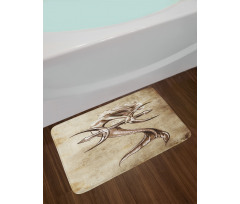 Vintage Mythical Art Bath Mat