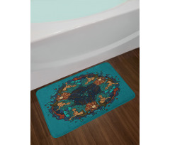 Vintage Marine Theme Bath Mat