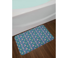 Autumnal Acorn Leaves Bath Mat