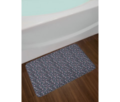 Spring Style Flowers Print Bath Mat