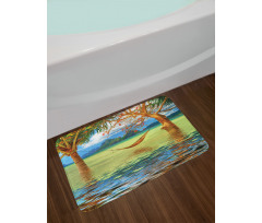 Trees in Tropical Land Bath Mat