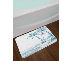 Palm Trees at Beach Bath Mat